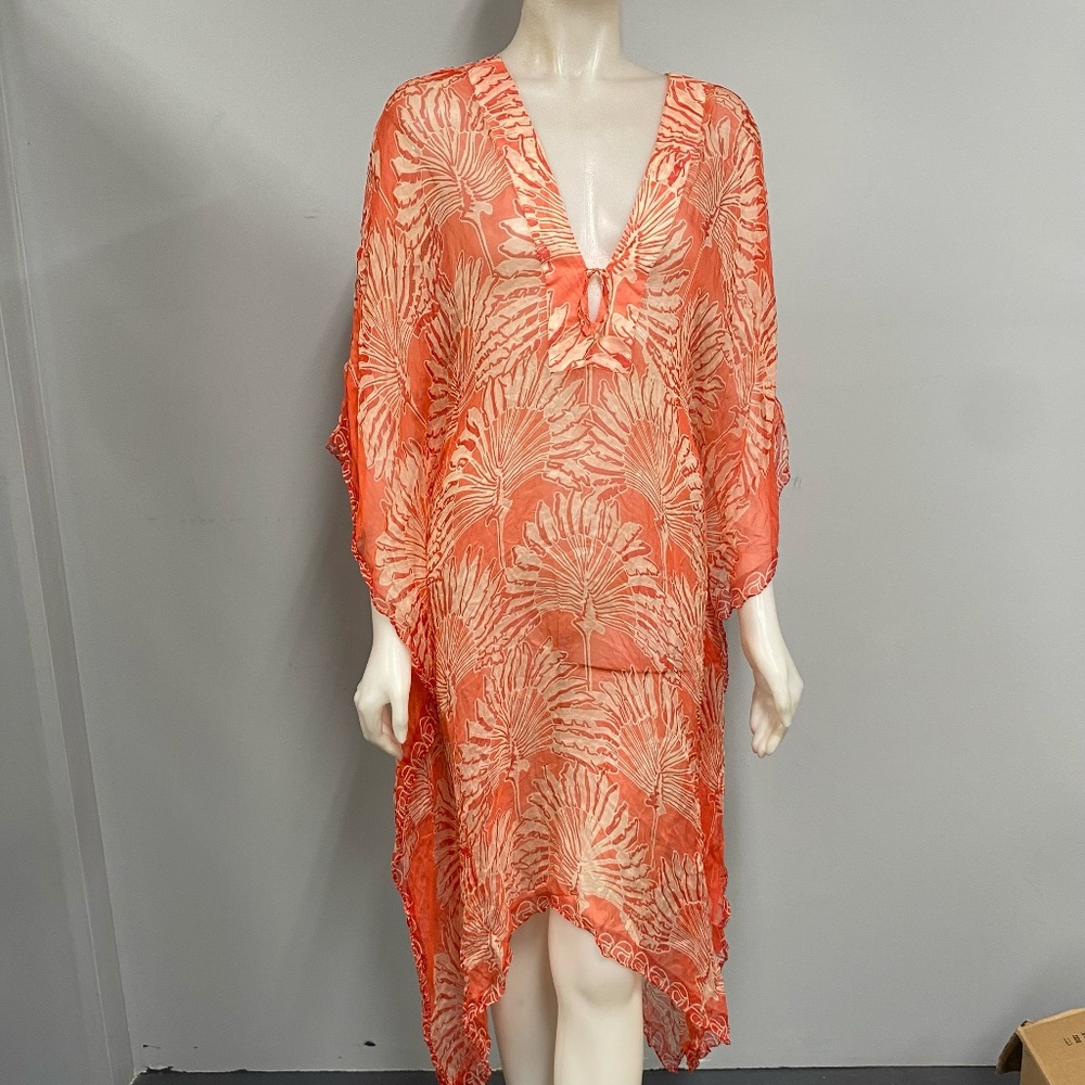 Lotty B. Mustique 100% Silk Chiffon Swim Coverup Dress